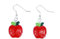 Miniblings Apfel Ohrringe Hänger Lebensmittel Frucht Obst Apfelbaum Kunstharz - Handmade Modeschmuck I Ohrhänger Ohrschmuck versilbert