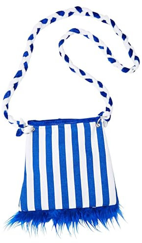 Deiters Tasche Plüsch blau/weiß