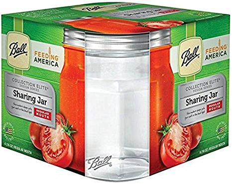 Ball Lids w/Bands Regular Jars, Sharing 4 Pack Jars, 16 Ounce, 230 g