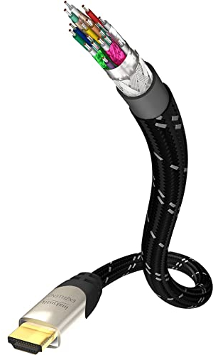 Inakustik Akustik HDMI-Kabel 2.0a mit 18 Gbit/s Stecker 15 Meter Farbe Schwarz
