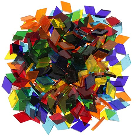 Sharplace 320g Multi-colored Glas Fliesen für DIY Basteln Scrapbooking - Kleben auf Tassen, Teller, Bilderrahmen oder andere Gegenstände - Schöne farbige Glasfliesen - Material: Glas