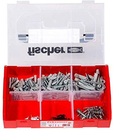 Fischer juego de tacos SX, tornillos y ganchos, 212 uds
