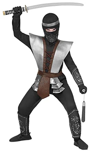 W WIDMANN MILANO Party Fashion - Disfraz de ninja maestro para niños, guerrero japonés, carnaval