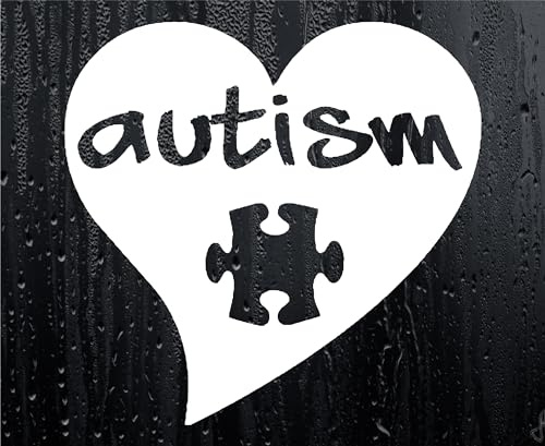 Car Sticker Autism Jigsaw Love Heart Mental Health Novelty Bumper Van Door Boot Disability Decal Gift Present