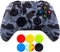 9CDeer 1 x Silicone Transfert Impression Protecteur Couverture Peau + 6 Thumb Grips et Bouchons Anti-Poussière pour Manette Xbox One/S/X Gris Camouflage