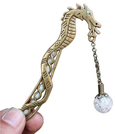 Supvox Metall lesezeichen legierung drachen glühende buch marker haarnadel für büro weihnachtsgeschenk favor versorgung 1 stück (antiqued bronze)