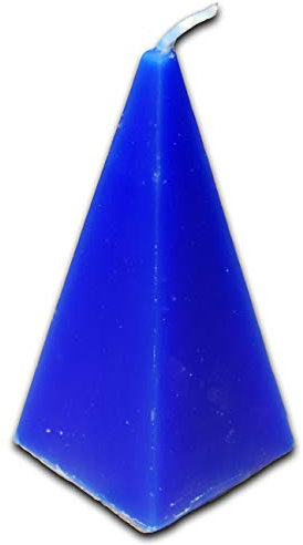 Voodoo Pyramiden Kerze blue - Fast Luck - Ritualkerze mit Anleitung - Hoodoo, Conjure - Schnelles Glück
