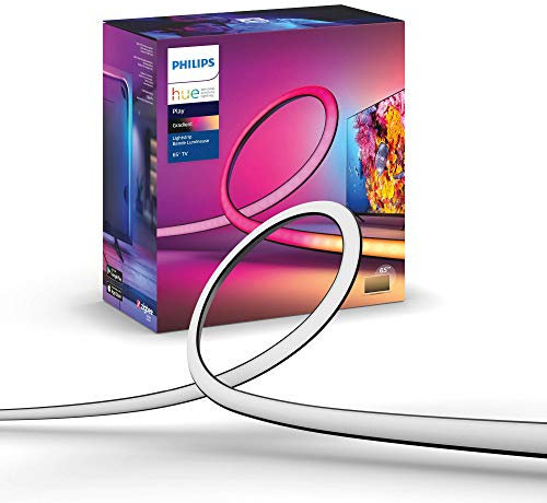 Philips Hue Gradient LED LightStrip 65in (Sync with TV, Music and Gaming), Hue Hub & Hue Sync Box Required
