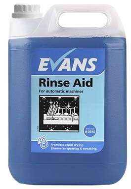 Evans Rinse Aid Multi Low Foam Cleaning Liquid 5 ltr, for Automatic Dishwash Machines, Bulk Buy, for Restaurants