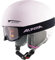 Alpina ZUPO Set (+Piney) - Hochwertiges, Sicheres & Robustes Set aus Skibrille & Skihelm Für Erwachsene, Light-Rose matt, 51-55 cm