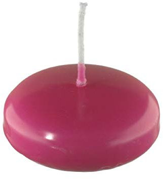 Bougies Flottantes Fuchsia Rose 40 x Ø 80 mm, 8 Bougies, XXL