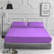 EXQUIZIT HOME Spannbetttuch mit passendem 2 Kissenbezügen, unifarben, Polyester-Baumwoll-Perkal, pflegeleicht, für Kingsize-Bett, Flieder
