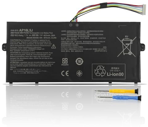K KYUER AP16L5J Laptop Battery for Acer Swift 5 SF514-52T SF514-53T Pro SF514-52TP Spin 1 SP111-33 SP111-32N SP111-34N Switch 3 SW312-31 SW312-31P TravelMate X5 TMX514-51 TMX514-51T X514-51 X514-51T