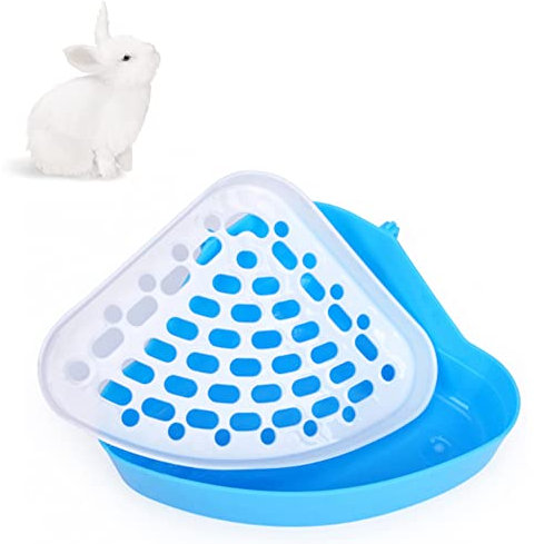 Trsnzul Bac Litiere Lapin 1 Pièce Toilettes pour Animaux Domestiques Coin Litière pour Animaux Pan Hamster Toilettes Coin Petit Pot Toilette Lapin Bac à Litière Toilette pour Petits Animaux