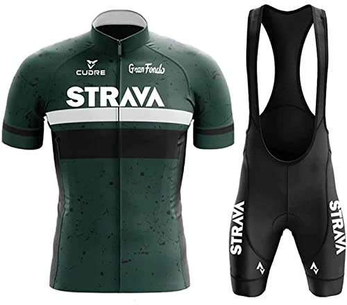Fahrradtrikot Herren Fahrradbekleidung Set Radtrikot Kurzarmtrikot mit 9D Sitzpolster Rennrad Trikot Fahrradbekleidung Atmungsaktiv und Schnell Trockend (ON6,M)