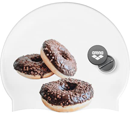 arena HD Unisex Silikon Badekappe für Erwachsene Training Rennen 100% Silikon Faltenfrei Donuts