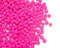 1100 Stück Glas Rocailles Perlen 4mm, 6/0, Pony Perlen, Klar Mini Rund Perlen, Seed Beads, (Pink Opak)