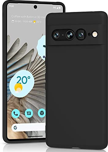 YATWIN Silicone Case for Google Pixel 7 Pro 5G, Soft-Touch, ShockPro 5Gof, DustPro 5Gof, Antiskid Full Body Armour Phone Cover for Google Pixel 7 Pro 5G - Black
