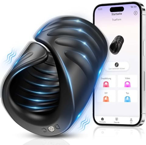 Masturbieren für Männer Vibratorensets Masturbator Penistrainer mit 9 Vibrationsmodi, APP Steuerung Sex Spielzeug für die Männer Penis Eichelvibrator Masturbatoren Sex Toyset für Man Paare Solo