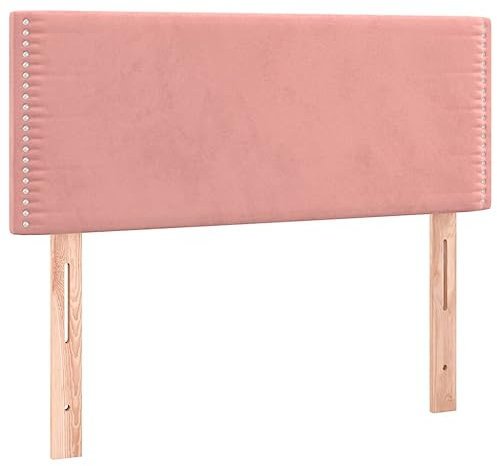 vidaXL Tête de lit Rose 80x5x78/88 cm Velours