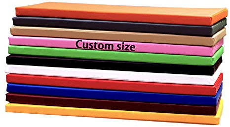 XIEMINLE Custom Size PU Leather Bench Seat Cushion, Waterproof Indoor Chair Cushion 2/3 Seater Sofa Bench Seat Pad, Soft Dining Bench Cushions Mat for Kitchen Bay Window