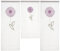 Experience by Omega Scheibengardine modern 3er Set Mini Flächenvorhang Stickerei Blume Pink Weiß Voile 4043 80x90 cm