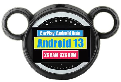 RoverOne Auto Radio Stereo per BMW MINI COOPER R56 R60 2007-2014 con Lettore Multimediale Android Navigazione GPS Touch Screen Bluetooth WiFi USB Mirror Link