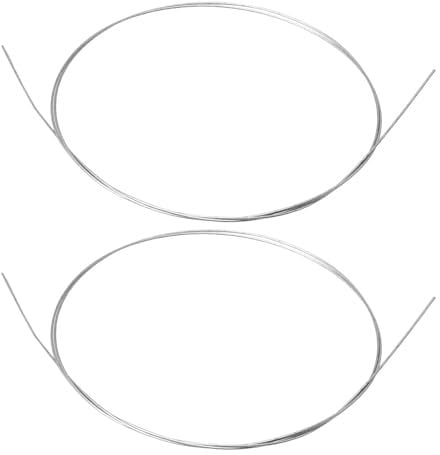 Yibuy 2 x Piano Music Repair Wire for Broken Strings #18 3.28ft 1mm Diameter Silver