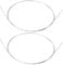Yibuy 2 x Piano Music Repair Wire for Broken Strings #18 3.28ft 1mm Diameter Silver