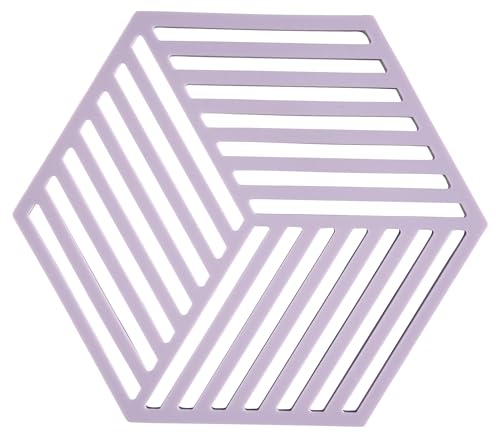 Zone Denmark Hexagon Topfuntersetzer Hitzebeständig, Silikon Untersetzer, Praktische und Dekorative Topf-Untersetzer, Spülmaschinenfest, 16 x 14 cm, Lupine