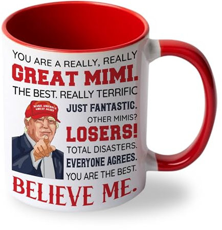 Viberty Muttertagsgeschenk für Mimi – Oma Geschenke von Enkel, Enkelin, Enkelkinder, Enkelkinder, Geburtstag, Weihnachten, Geschenkidee für Großmutter, Mimi Keramiktasse, 325 ml