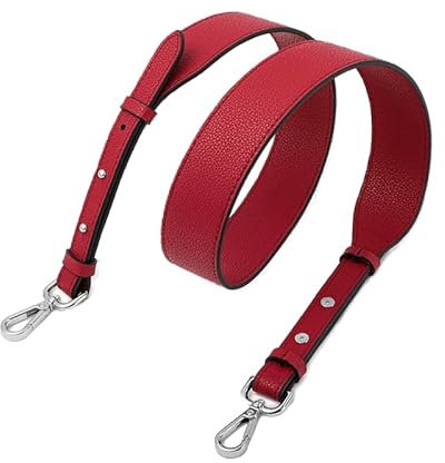 PTNKUIIY 106-110cm Verstellbarer Taschengurt Schultergurt Für Taschen, 3,8 cm breiter Universal Ersatz Schultergurt Umhängegurt Leder Tragegurt für Handtasche Schulterriemen Taschen Zubehör -Weinrot