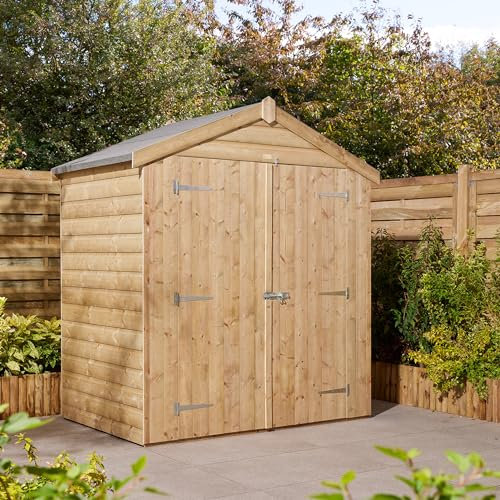 Rowlinson 6x4 Premier Shiplap Windowless Double Door Apex Shed