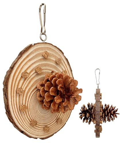 Vogel-Kork-Holzspielzeug, Vogel-Kauspielzeug aus, Beißtraining für Futtersuche-Vogelspielzeug | Papageienstopper, Vogelspielzeug zum Kauen und Futtersuchen, Papageien-Stressabb