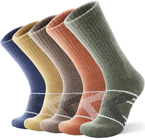 ANTSANG Chaussettes Randonnée Marche en Laine Mérinos Chaudes Thermiques Épaisses avec Amortissement et Évacuation de l'Humidité pour Homme Femme(36-42, Assortiment D)
