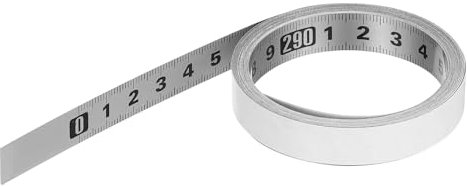PATIKIL Adhesive Ruler 9.8ft, Steel Self-Adhesive Measuring Tape Left to Right, Workbench Ruler Adhesive Backing for Woodworking Sewing Saw Drafting Table, Grey