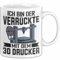 3D Drucker Tasse Geschenk Ich Bin Der Verrückte Mit Dem 3D Drucker (Weiß)