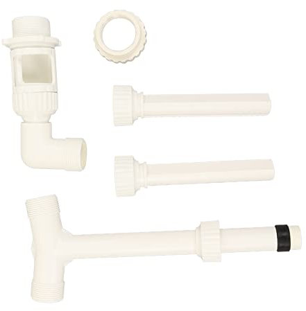 Fontana a Spruzzo a Cascata per Piscina, Fontana a Spruzzo per Piscina in PVC Resistente a Doppia Testa Lunghezza 49 Cm con Adattatore da G1 1/2 a G2 per Laghetto