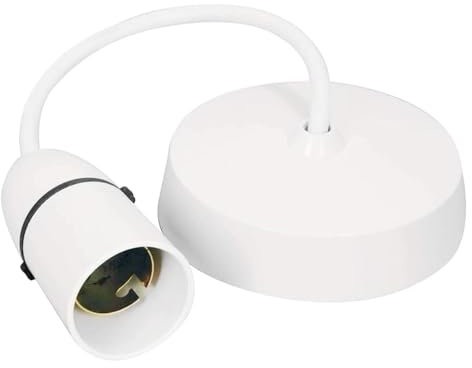 HUBIBUBI Light Fittings Ceilings 6 In (150mm) Pendant Light Fitting Bulb Holder Ceiling Light Fitting Lamp Holder for Kitchen Living Bedroom Lightings (Celing Holder White, 6 inch)