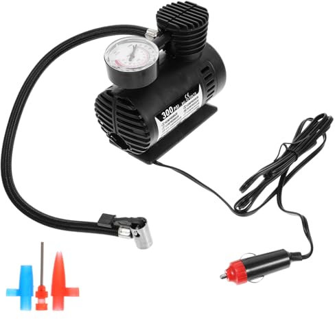 ULTECHNOVO 12v Auto Reifenpumpe Mini Luftpumpe Für Auto Motorrad Fahrrad Rv ATV Tragbarer Luftkompressor Mit Barometer Für Notfälle Und Sportgeräte
