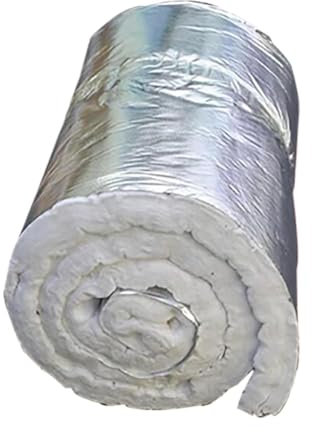 Keramikfaser-Decke， Keramikfaserrolle, Feuerisolierung, Keramik, hitzebeständig, schalldämpfend, feuerfeste Matte for Pizzaöfen, Brennöfen, Kaminöfen, Widerstandsfähigkeit gegen 1260 °C
