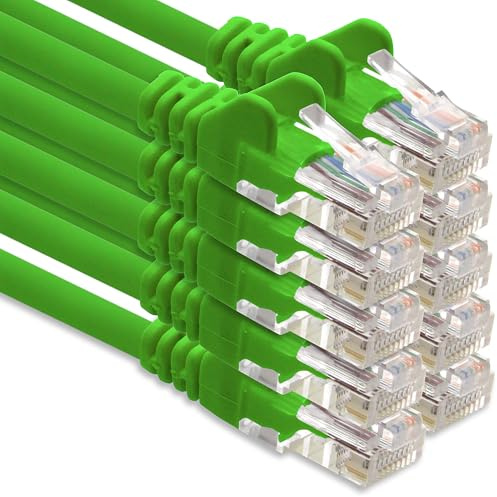1CONN Netzwerkkabel CAT-6-Kabel RJ45 10x 0.25 m - Grün