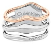 Calvin Klein Ring für Damen Kollektion CK WAVY aus Edelstahl Bicolor - 35000651C