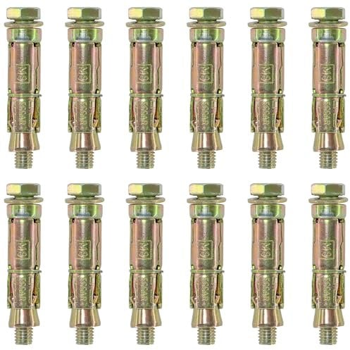 12 PCS Heavy Duty Expansion Bolts,Shield Anchor Bolts (M8)