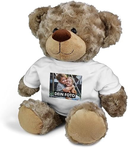 printplanet® - Kuscheltier Teddy Bodo XL mit eigenem Foto, Namen oder Text Bedrucken - 17 Designs - Stofftier