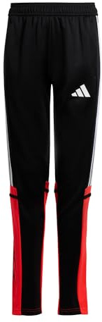 adidas Unisex Kids F50 Training Pants Kids, Black/Lucid red/White, 7-8 Years