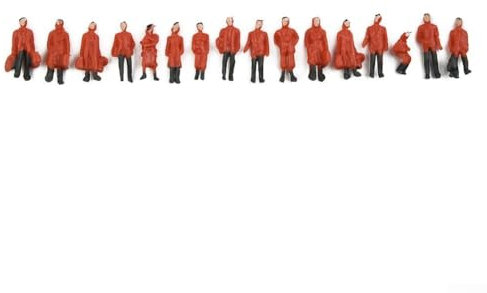 Diorama Essentials - Eine Sammlung von 150 Miniatur-Figuren zum Bemalen geeignet für verschiedene Szeneneinstellungen im HO-Skala