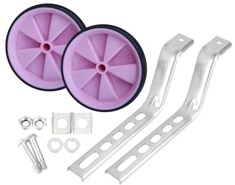 JISADER Stützräder für Kinderfahrräder, Stützräder für Kinderfahrräder von 12 bis 20 Zoll, Rosa