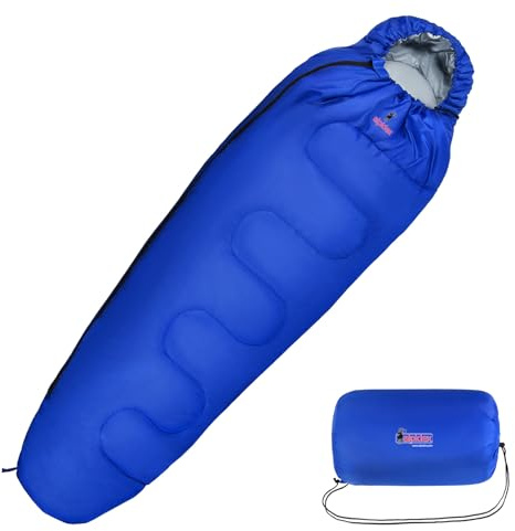 ALPIDEX Mumienschlafsack 4 Jahreszeiten 400 GSM -17 Grad Camping Trekking | Schlafsack, koppelbar, Kompressionsbeutel, kleines Packmaß, wasserabweisend, 225 x 80 cm, Outdoor, Festival, Winter, warm