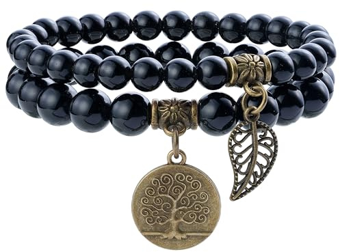 Farfume Chakra Armband Echte Steine, Echte Steine-Edelsteine Armband fur Damen